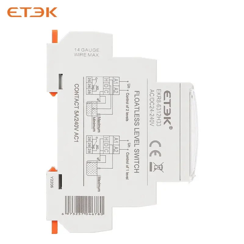 ETEK EKR8 1P+N 3 регулировки - вид слева ETEK EKR8 1P+N 3 регулировки - вид слева