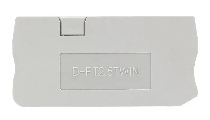 Концевая крышка D-PT2.5-TWIN, серая - фото 1