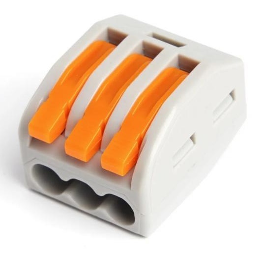 Клемма универсальная ETEK KV222-613GO 3 соед. 50A 6мм2 | Е-Энерджи