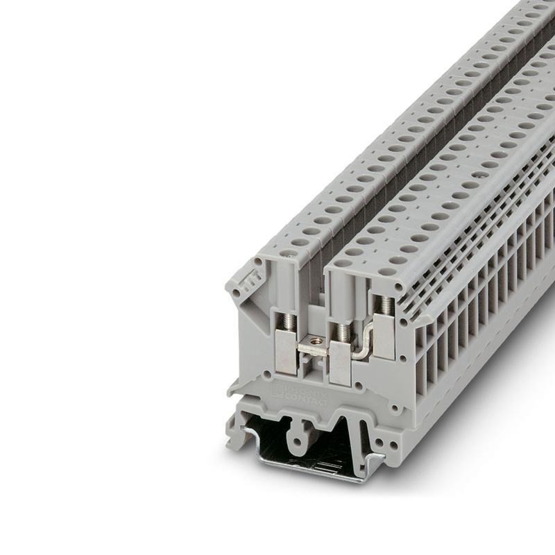 Колодка клеммная на DIN-рейку винтовая ETEK UK5-TWIN 4мм² 32A серая | Е-Энерджи