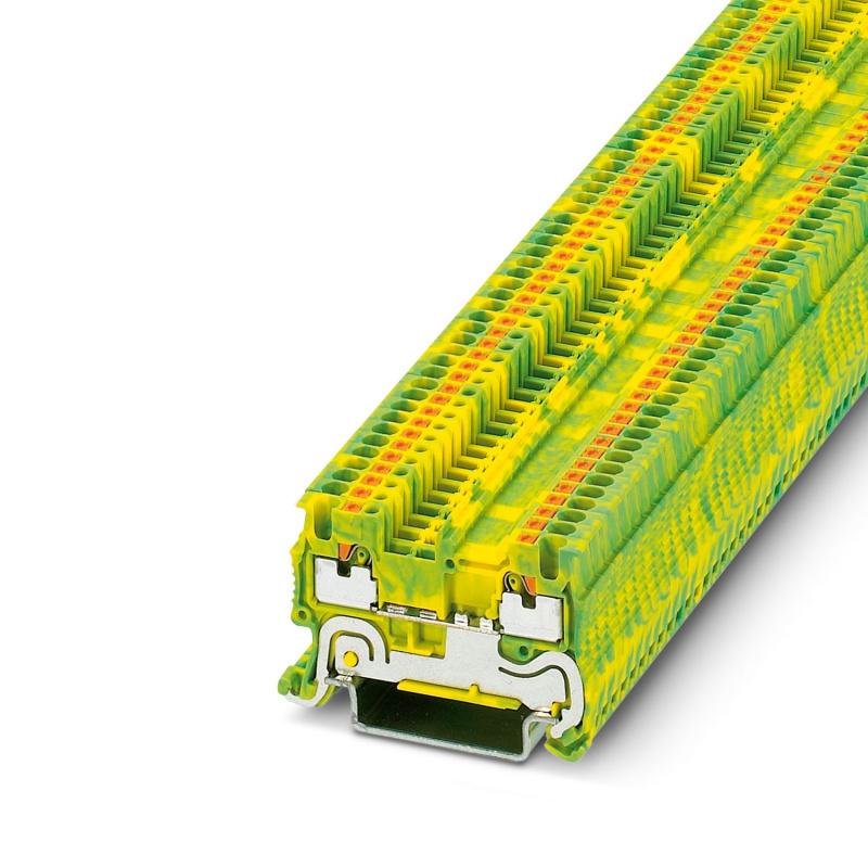 Заземляющая клемма на DIN-рейку push-in ETEK PT1.5-PE 1.5мм² 20A желто-зеленая | Е-Энерджи