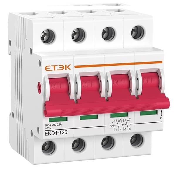 Выключатель нагрузки ETEK EKD1-125 4P 125A | Е-Энерджи