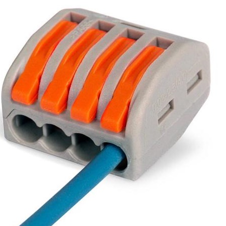 Клемма универсальная ETEK KV222-414GO 4 соед. 32A 4мм2 | Е-Энерджи