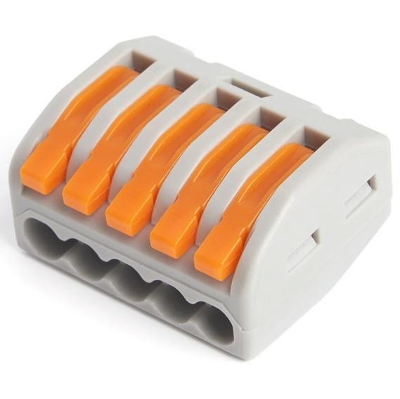 Клемма универсальная ETEK KV222-615GO 5 соед. 50A 6мм2 | Е-Энерджи