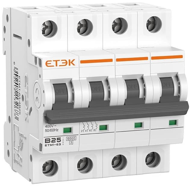 Автоматический выключатель ETEK ETM1-63UH 4P 63A 15kA | Е-Энерджи