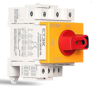 Выключатель нагрузки постоянного тока ETEK EKD6-DB32-4 4P 32A | Е-Энерджи